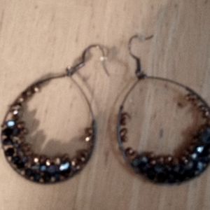 Beaded hoop earrings